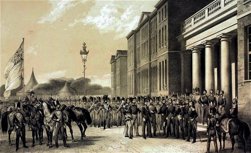 Woolwich, Royal Artillery Barracks, Duc de Montpensier, W Ranwell c1830 LMA