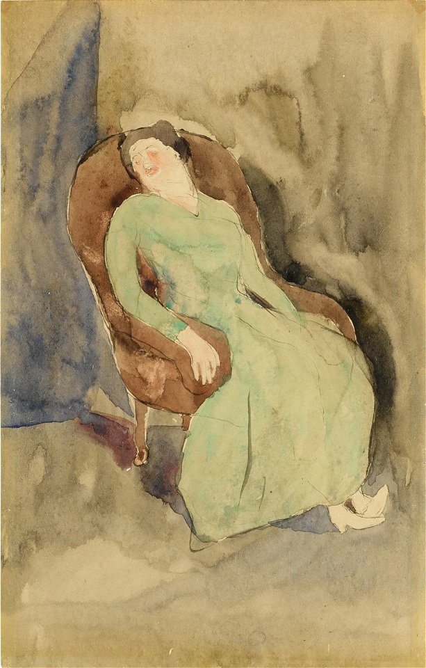 WOMAN IN AN ARMCHAIR )