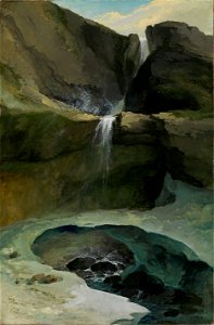 Caspar Wolf - Der Geltenschuss im Lauenental mit Schneebrücke (ca. 1778)
