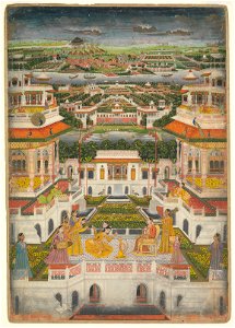 Women on a palace terrace with a panoramic view (CBL In 69.6)