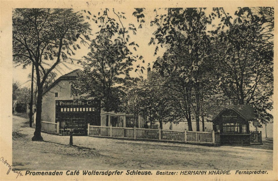 Woltersdorf, Brandenburg - Promenadencafé Woltersdorfer Schleuse (Zeno Ansichtskarten)