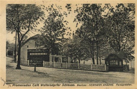 Woltersdorf, Brandenburg - Promenadencafé Woltersdorfer Schleuse (Zeno Ansichtskarten)