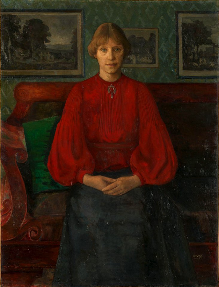 Oluf Wold-Torne - Portrait of the Artist's Wife, the Painter Kristine b. Laache - NG.M.01673 - National Museum of Art, Architecture and Design