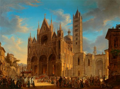 Woldemar Hermann Prozession vor dem Dom von Siena 1832