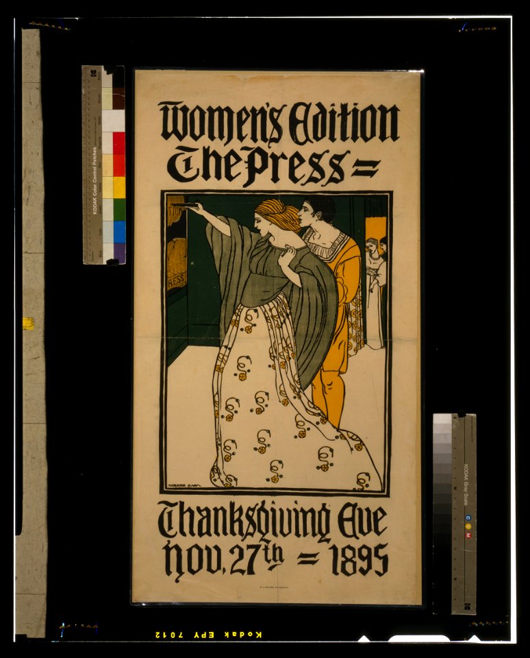 Women's edition - The Press Thanksgiving eve, Nov. 27th 1895 - - Marianna Sloan. LCCN2002706760