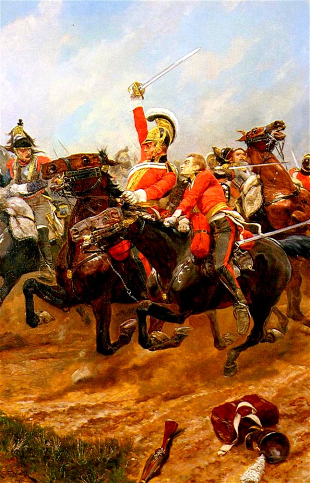Woodville Richard Caton Life Guards Charging At The Battle Of Waterloo