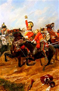 Woodville Richard Caton Life Guards Charging At The Battle Of Waterloo