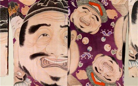 Woman's nagajuban (detail), japan, 1890-1910, silk, crepe weave, hand-painted, paste-resist dyed, Honolulu Museum of Art