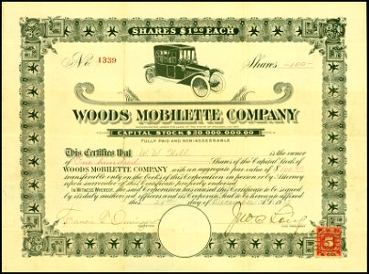 Woods Mobilette Comp. 1915