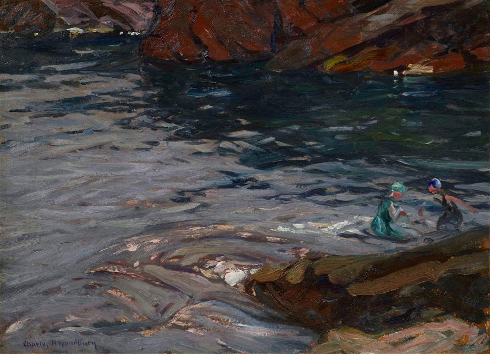 Bathing Pool, Green Girl, Narrow Cove, Ogunquit by Charles Herbert Woodbury