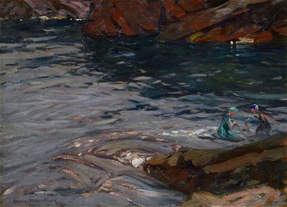 Bathing Pool, Green Girl, Narrow Cove, Ogunquit by Charles Herbert Woodbury