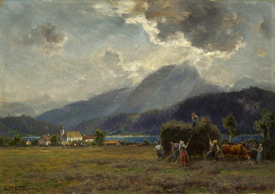Josef Wopfner - Heuernte am Walchensee