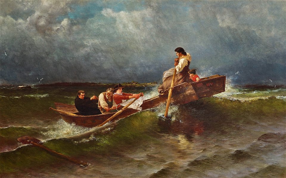 Josef Wopfner - Stürmische Überfahrt (1887)