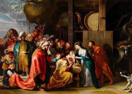 Workshop of Peter Paul Rubens - The Adoration of the Magi. Free illustration for personal and commercial use.