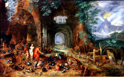 Workshop of Jan Brueghel the Elder - Venus at the Forge of Vulcan