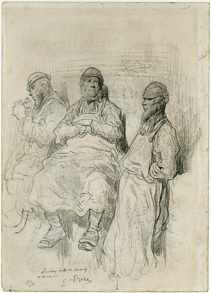 Workmen at Barclay Perkin's Brewery by Gustave Doré 1872