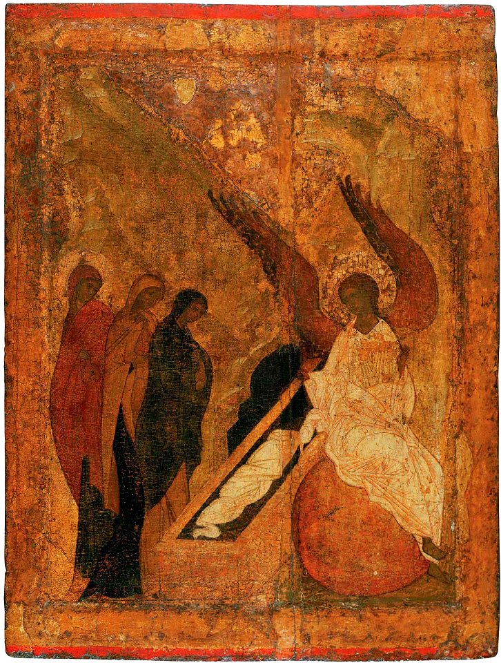 Women at the grave (1420s, Sergiev Posad)