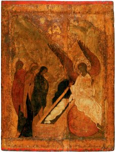 Women at the grave (1420s, Sergiev Posad)