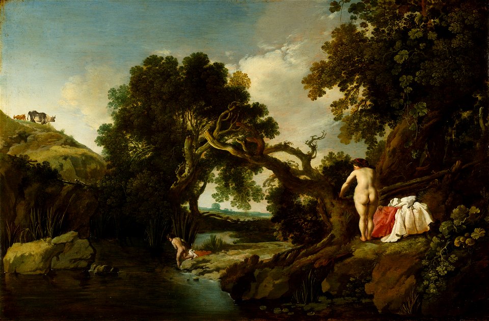 Wooded Pool with Salmacis and Hermaphroditus by Moyses van Wtenbrouck Mauritshuis 1097