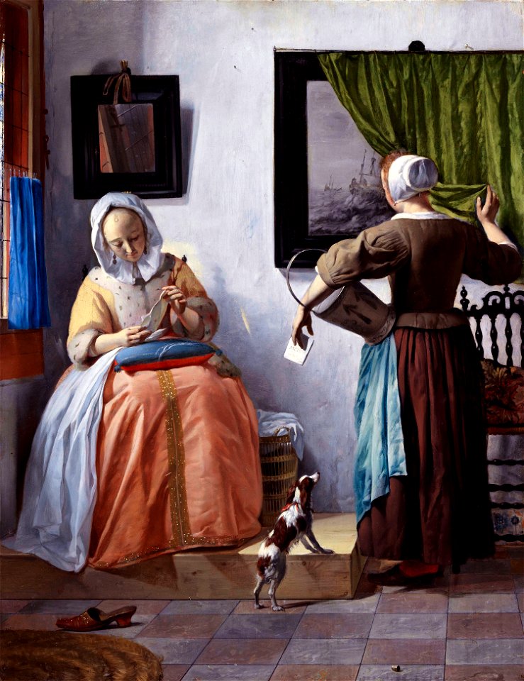 Woman Reading a Letter by Gabriël Metsu