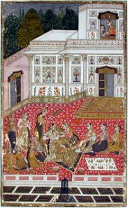 Women on a garden terrace in a painted palace (6125104026)