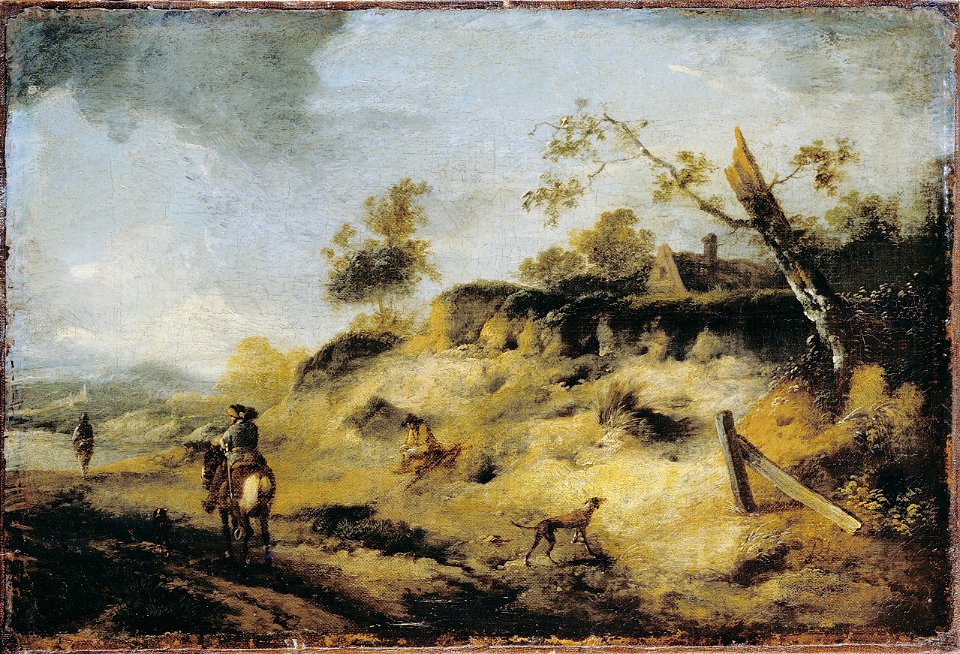 Wouwerman, Philips - Sandbank with Travellers - Google Art Project