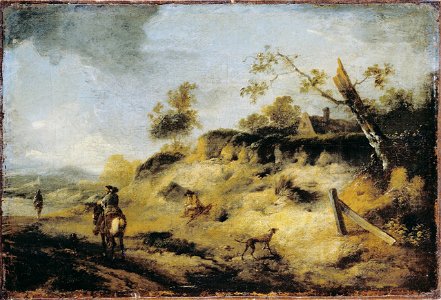 Wouwerman, Philips - Sandbank with Travellers - Google Art Project
