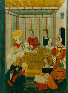 Workshop of Pedro García de Benabarre - Birth of the Virgin - Google Art Project