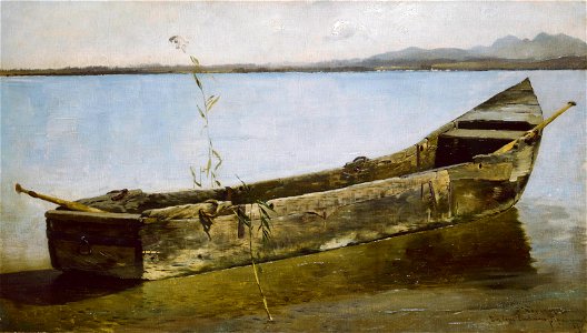 Josef Wopfner - Der letzte Einbaum (1887)