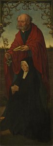 Workshop of Jacob Cornelisz. van Oostsanen - Saint Peter and a Donor, Saint Thomas (reverse) - 1936.241 - Art Institute of Chicago