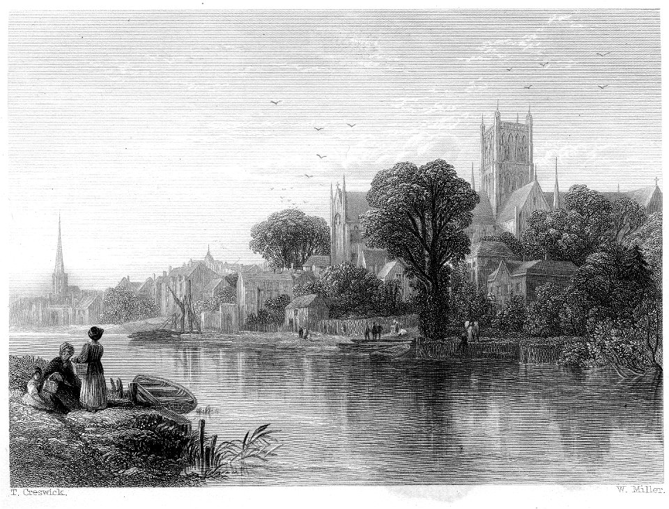Worcester engraving by William Miller after T Creswick