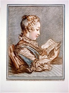Woman reading a book (Eloyse et Abailard)) - F. Boucher in del.; Demarteau...Scul LCCN2002719211