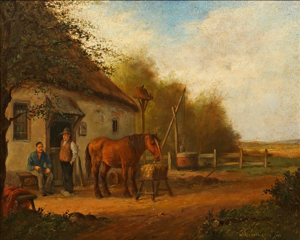Wouter Verschuur dJ Rastende Bauern mit Pferd 