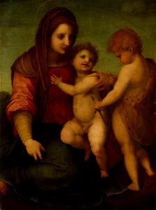 Workshop of Andrea del Sarto (Florence 1486-Florence 1530) - The Virgin and Child with Saint John - RCIN 406113 - Royal Collection