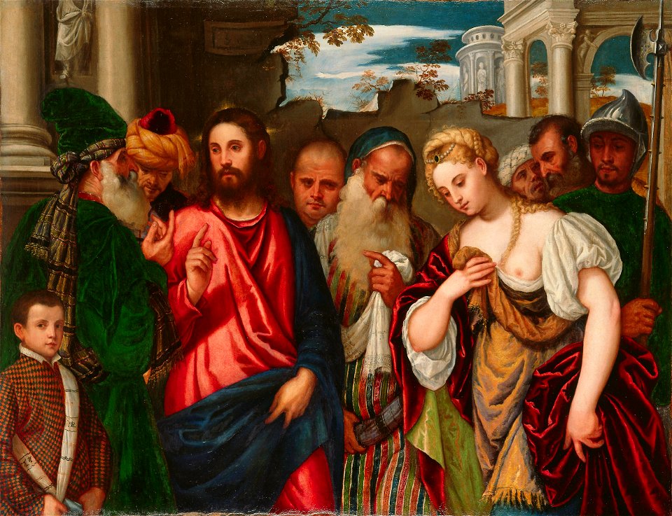 Workshop of Paolo Veronese - Christ and the Woman Taken in Adultery - 63.58 - Minneapolis Institute of Arts