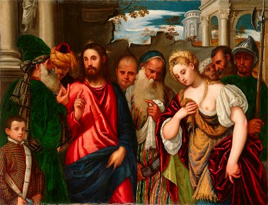 Workshop of Paolo Veronese - Christ and the Woman Taken in Adultery - 63.58 - Minneapolis Institute of Arts