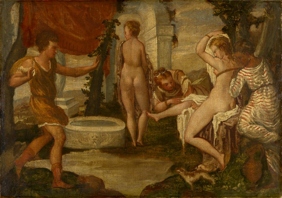 Workshop of Andrea Schiavone (c. 1500-1563) - Diana and Actaeon - RCIN 402859 - Royal Collection