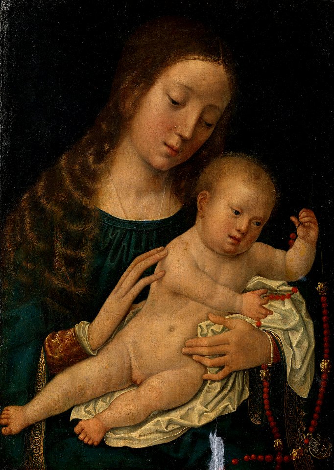 Workshop of Bernard van Orley (c. 1488-1541-2) - Virgin and Child with a Rosary - RCIN 404635 - Royal Collection