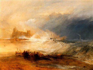 Wreckers Coast of Northumberland Joseph Mallord William Turner. Free illustration for personal and commercial use.