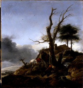 Wouwerman, Philips - Halt of Travellers - Google Art Project