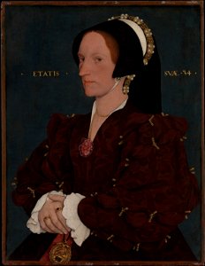 Workshop of Hans Holbein the Younger - Portrait of Margaret Wyatt, Lady Lee (1540). Free illustration for personal and commercial use.