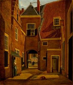 Wouterus de Nooy - Gezicht door de Pandpoort op de Grote Markt te Haarlem - BR2872 - Rijksmuseum Twenthe