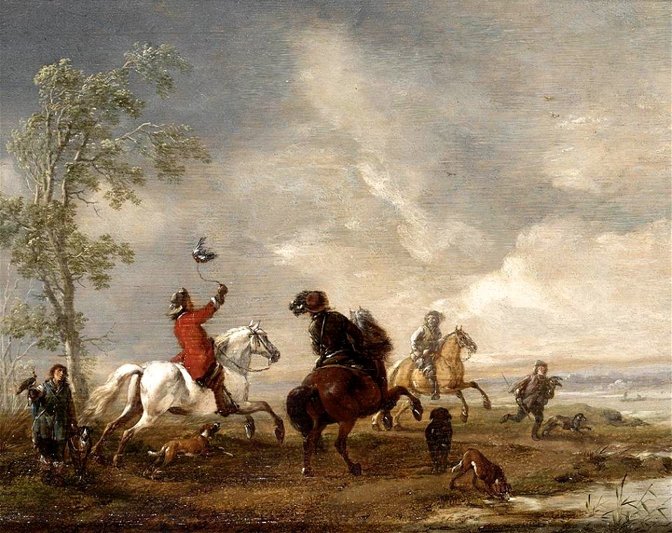 Philips Wouwerman - A Hawking Party - WGA25873