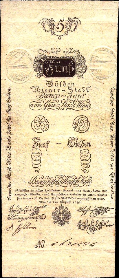 WSB 5 Gulden 1796 obverse