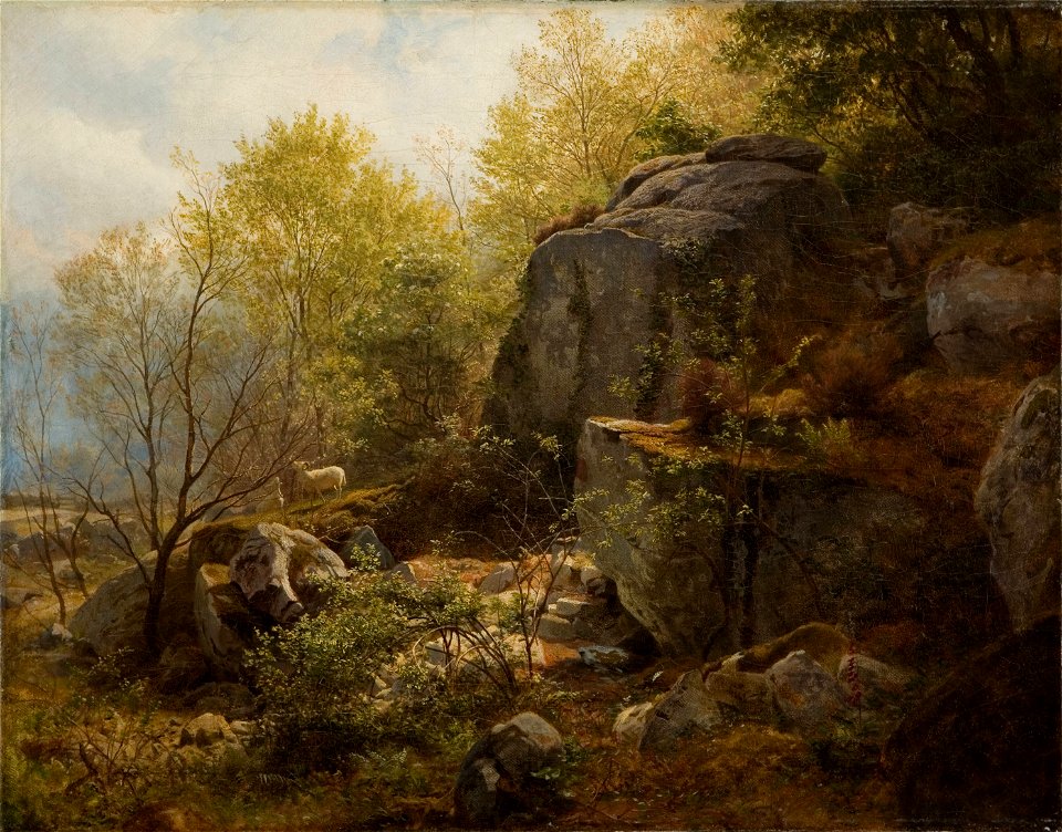 Alexander Helwig Wyant - Near Conway, North Wales (1868)