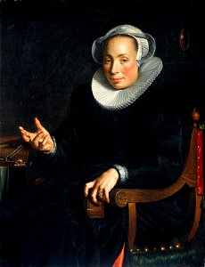 Joachim Wtewael - Portrait of Christina Wtewael van Halen (1568-1629) - Google Art Project. Free illustration for personal and commercial use.