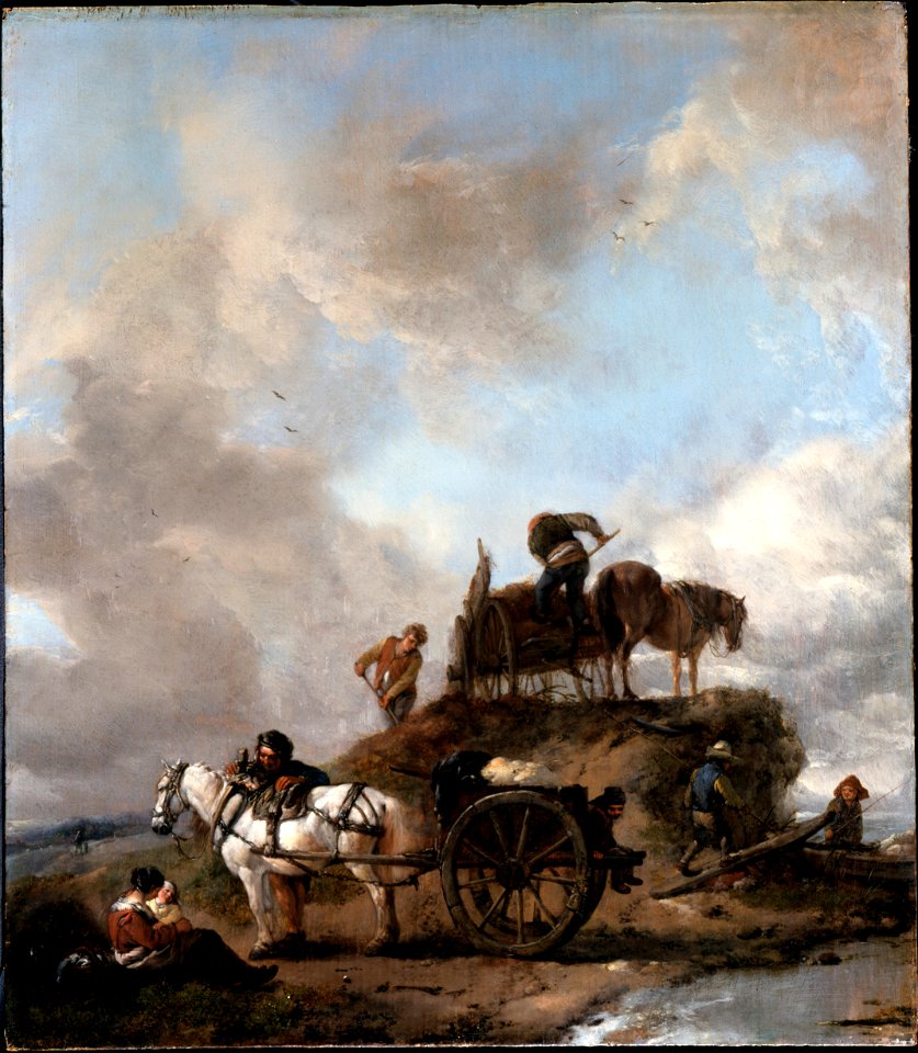 Wouwerman, Philips - Peasants in the Fields- Hay Harvest - Google Art Project