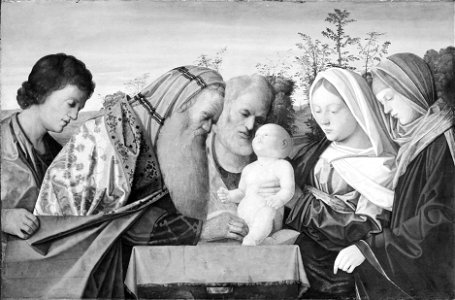 Workshop of Giovanni Bellini, The Circumcision. Free illustration for personal and commercial use.