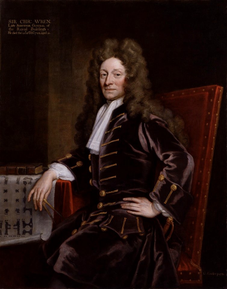Christopher Wren by Godfrey Kneller 1711