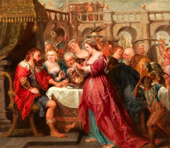 Workshop of Peter Paul Rubens - The Feast of Herod. Free illustration for personal and commercial use.